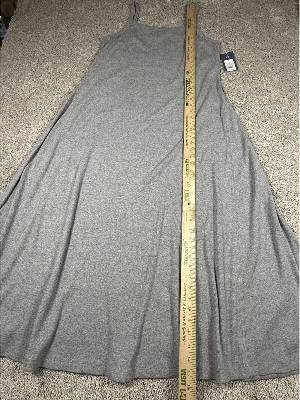 NWT Women's Ribbed Maxi A-Line Dress - Universal Thread™ Heather Gray 1X - Picture 6 of 12